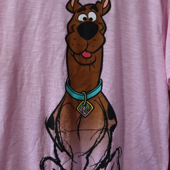 Scooby Doo XL Pink Graphic Tee Vintage Cartoon Nostalgia 90s - Picture 5 of 8